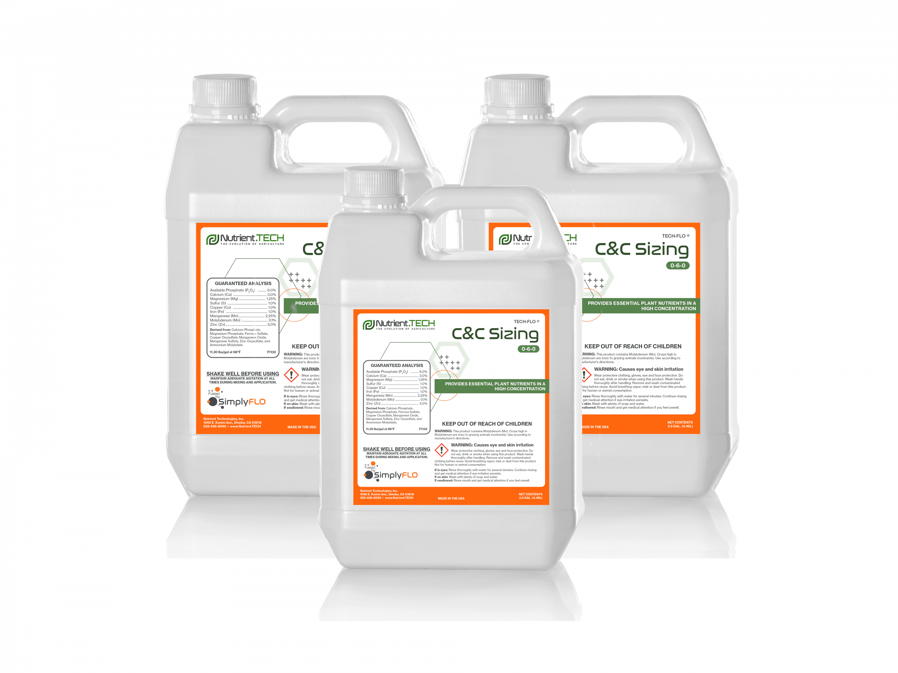 Canopy & Crop Sizing Blend in 3 jugs