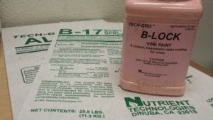 Tech-Gro B-Lock vine seal with boric acid , protect from Eutypa