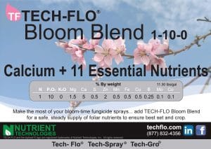 Tech Flo Bloom Blend Micronutrient foliar fertilizer for nuts fruits vegetables hemp